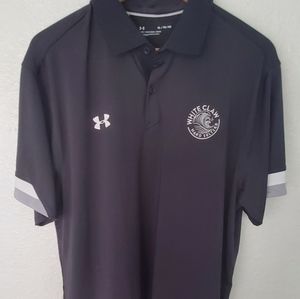 Brand new men's white claw under armor golf polo